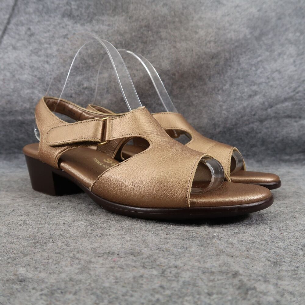 Sas Shoes Women 8 Dress Sandal Suntimer Comfort Leather Classic Fashion Metallic